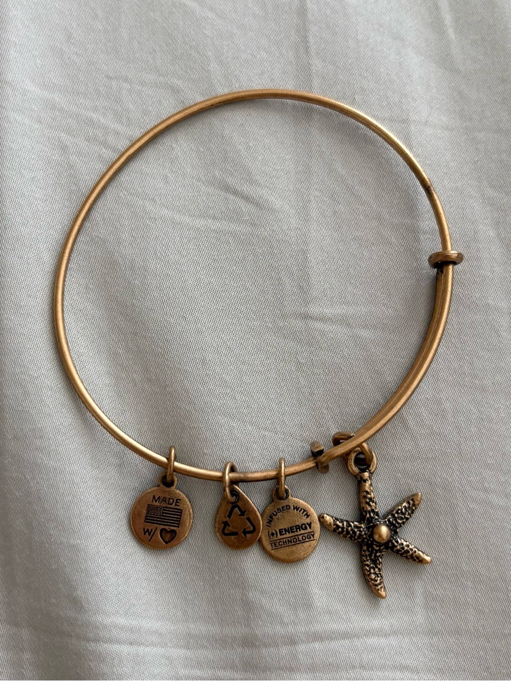 Alex + Ani Starfish Gold Charm Bracelet